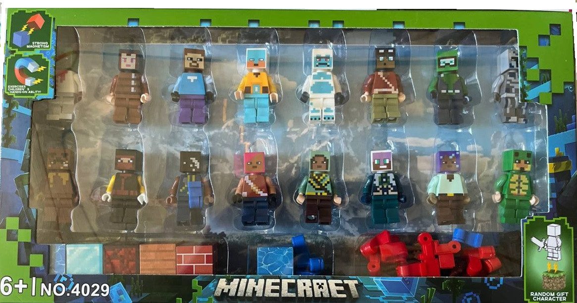 Конструктор MINECRAET (12 фігурок, 6 магнітних блоків) 4029 - 4