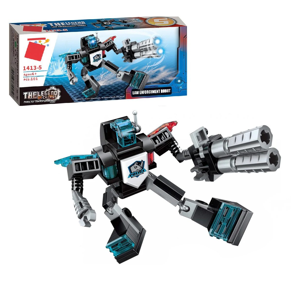 Конструктор блоковий Поліцейський транспорт (73-105 дет.) 1413 - 7