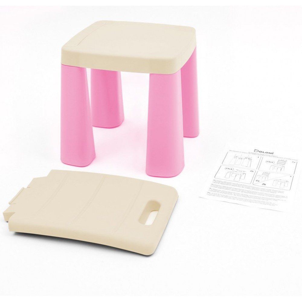 Набір «Граємось та навчаємось» (стіл, накладка, стілець, конструктор для дівчат 404 дет) Doloni Toys 04660/11 - 4