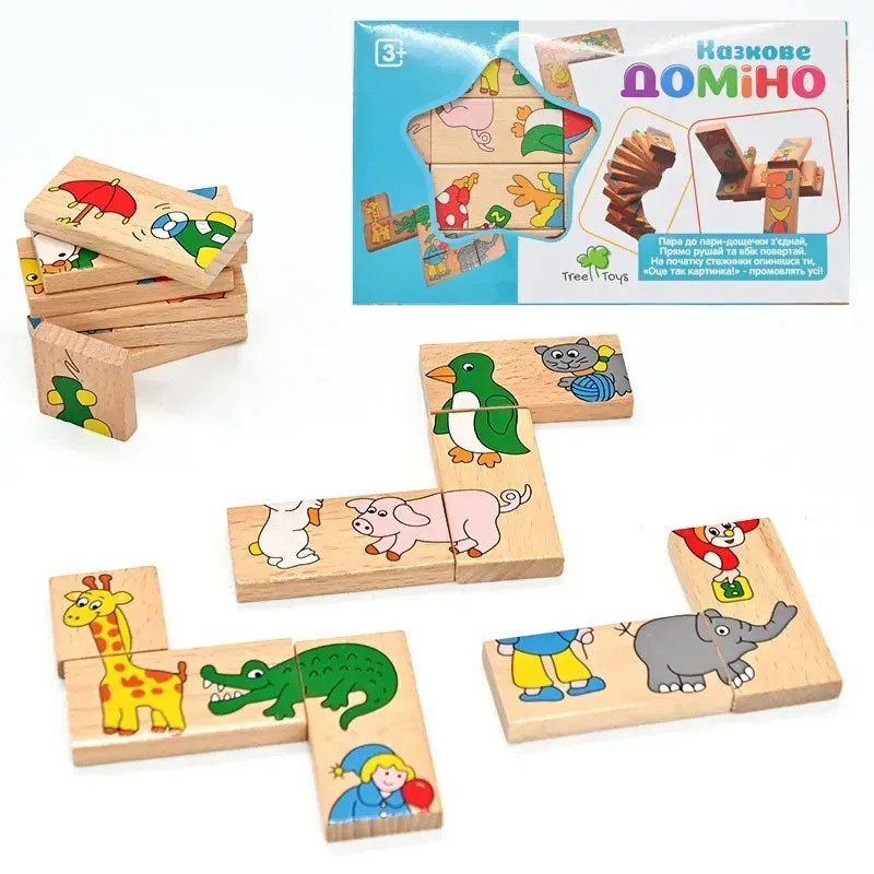 Дерев'яна іграшка доміно Тварини Tree Toys MD 2146 - 2