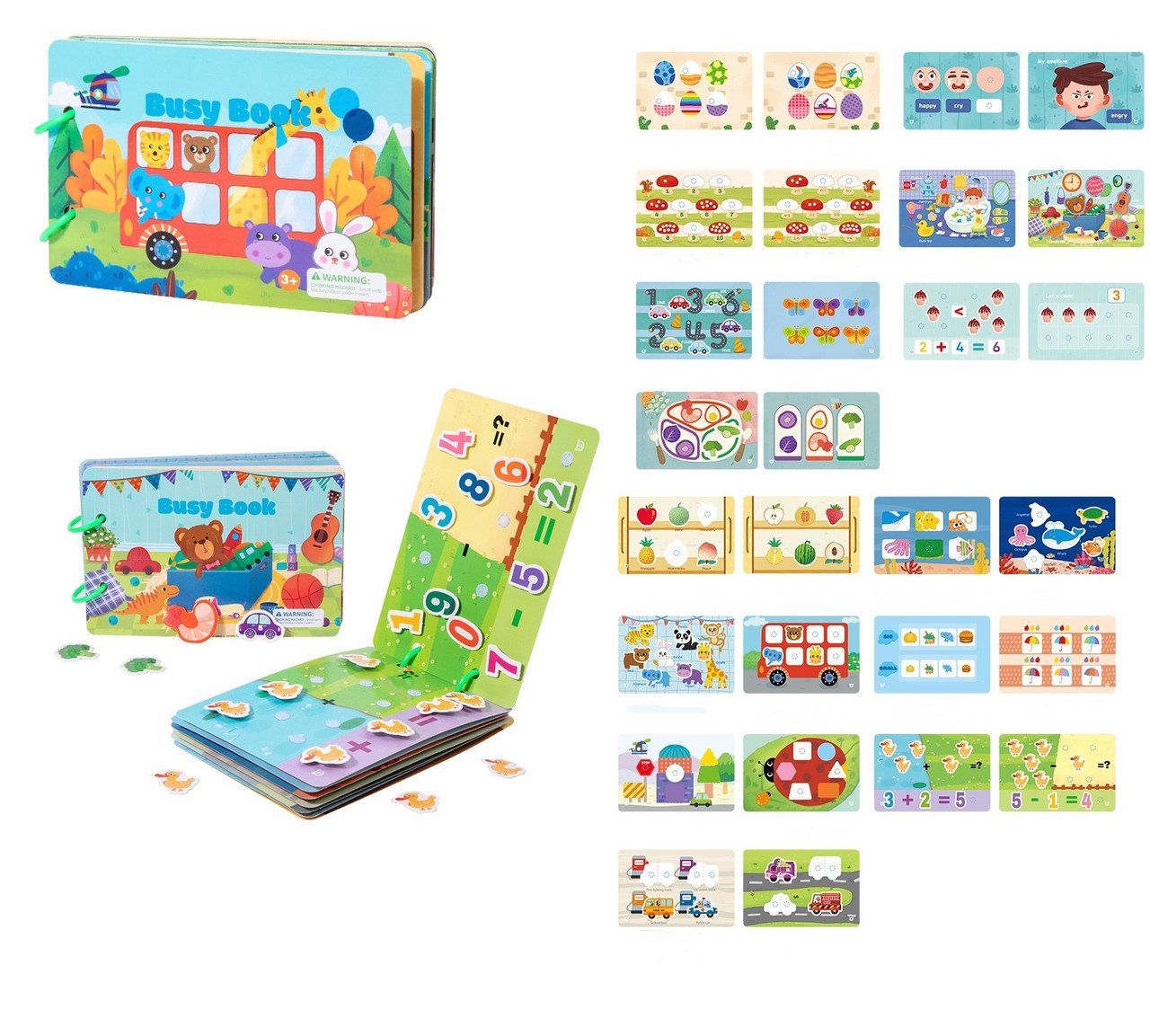 Логічна книжка з картками та наліпками (на липучках) C 73235 - 1