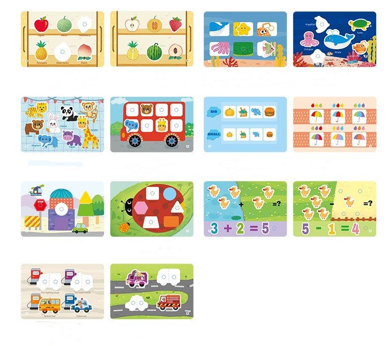 Логічна книжка з картками та наліпками (на липучках) C 73235 - 2