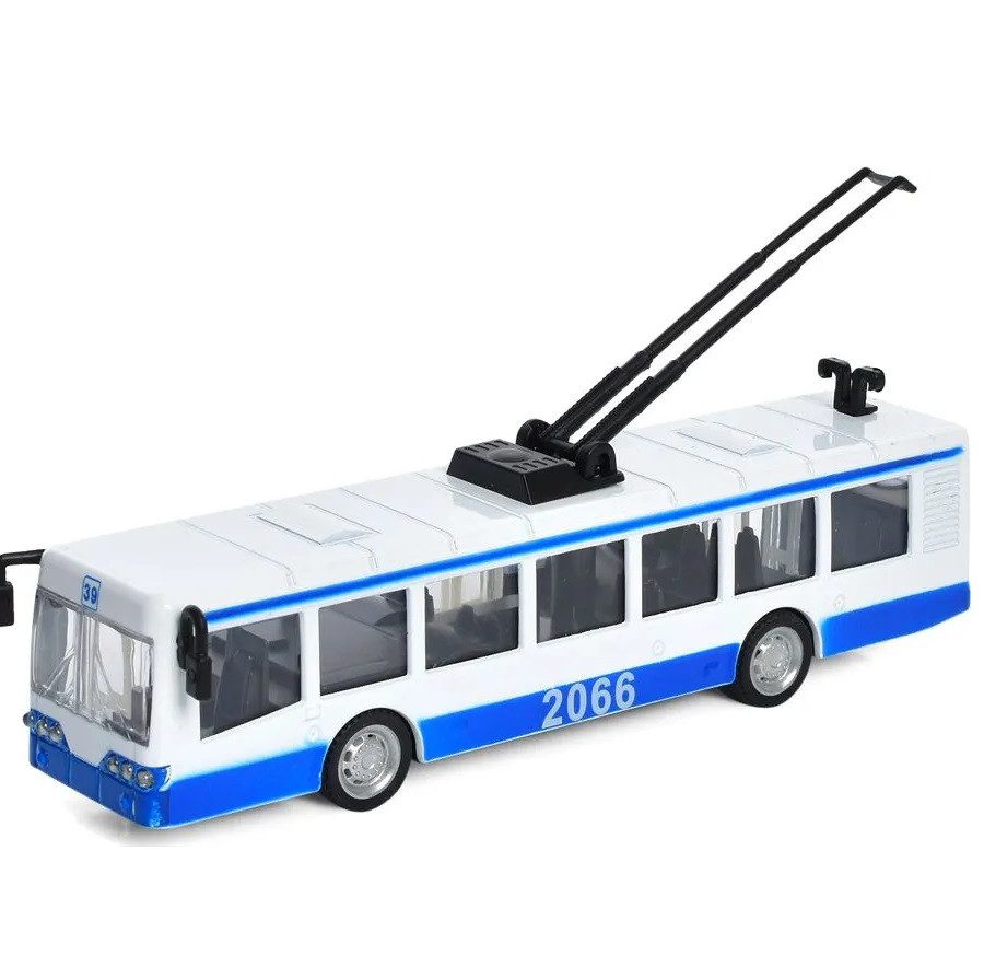 Реалістична модель тролейбус (17 см, метал, інерція) АвтоХіт M 5661 - 2