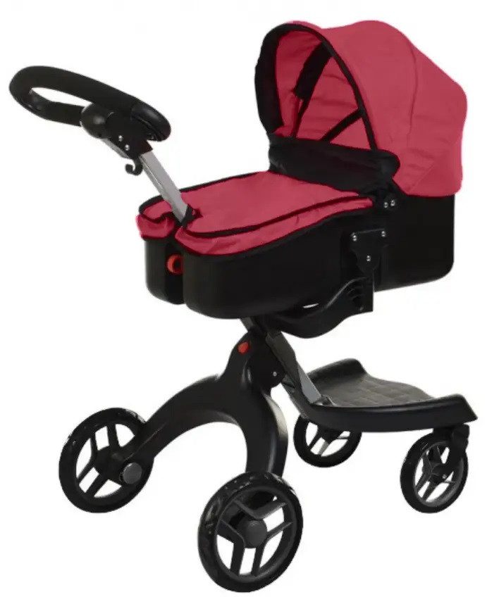Коляска для ляльки 2 в 1 CARRELLO GLORIA (з сумкою) 9631A+BAG DEEP RED - 2