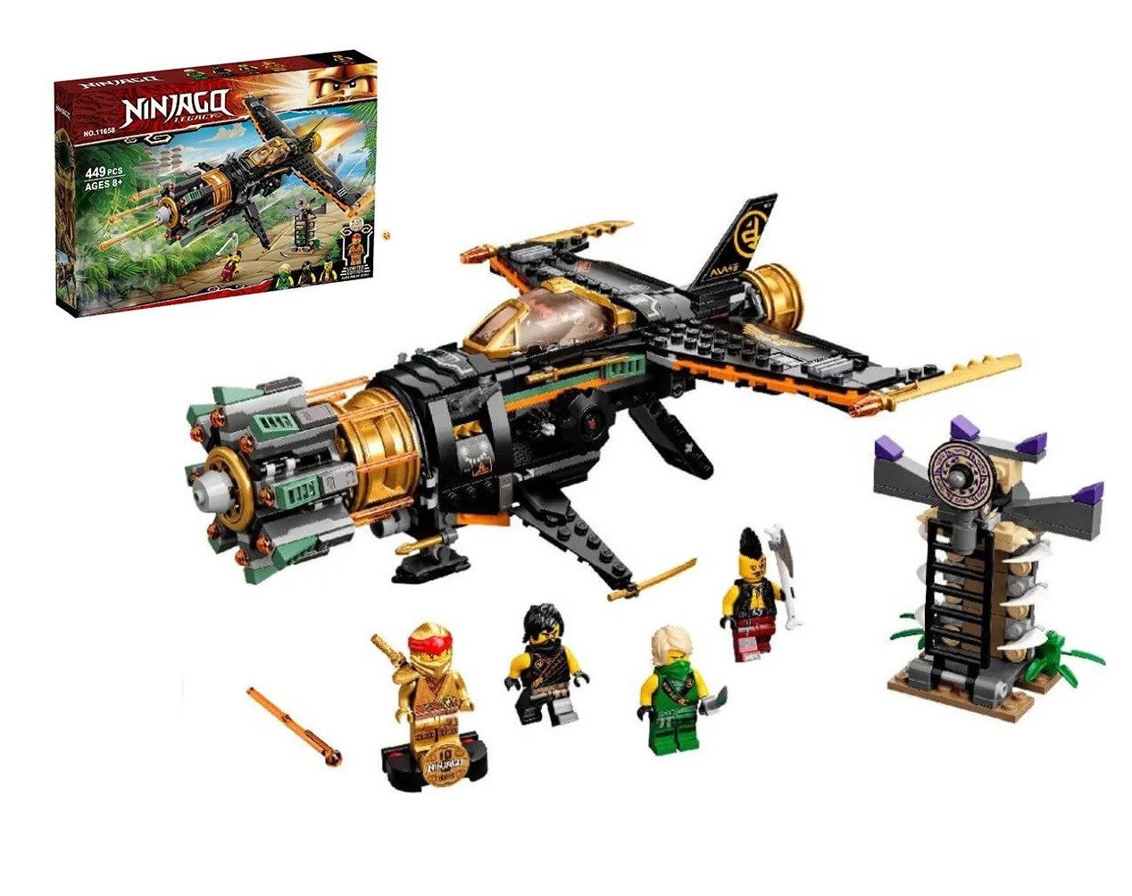 Конструктор Ninjago Скорострільний винищувач Коула/Каменелом (449 дет.) 11658 - 1