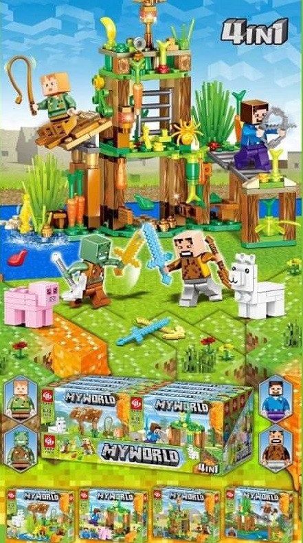 Конструктор пластиковий MyWorld Кубічний світ (101-103 дет.) F 9018 - 4