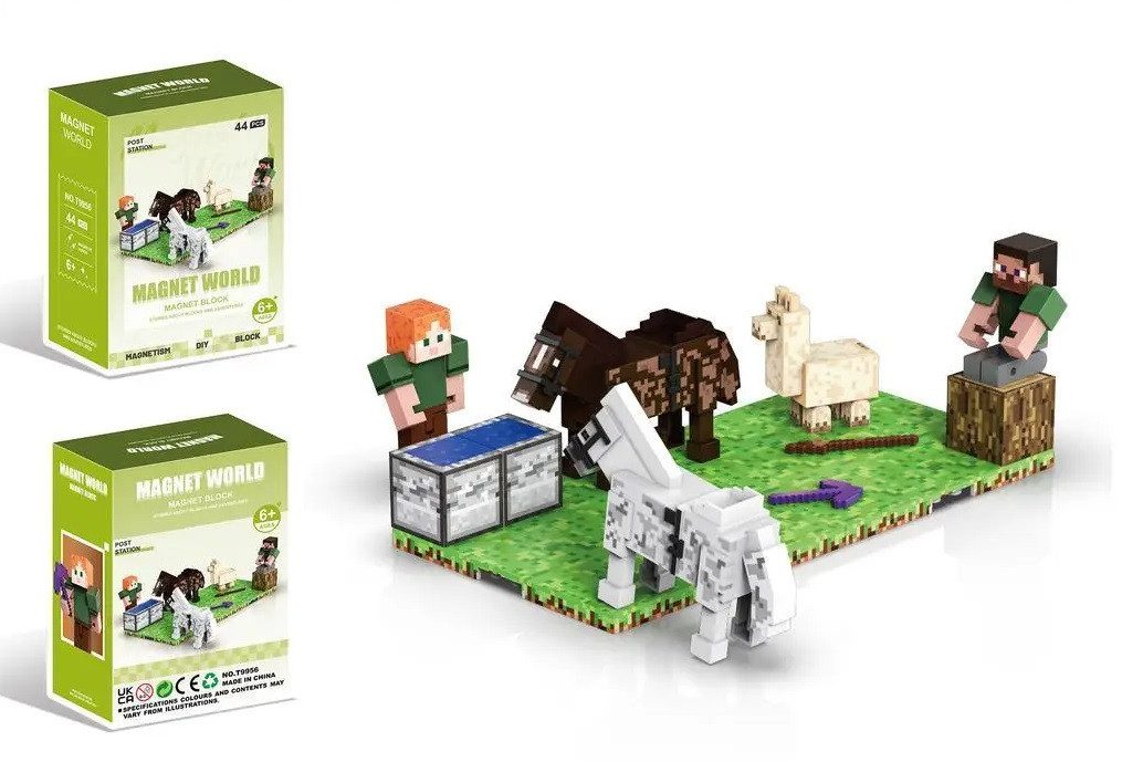 Дитячий магнітний конструктор Magnet World (від 40 будівельних блоків) T9951-T9958 - 8