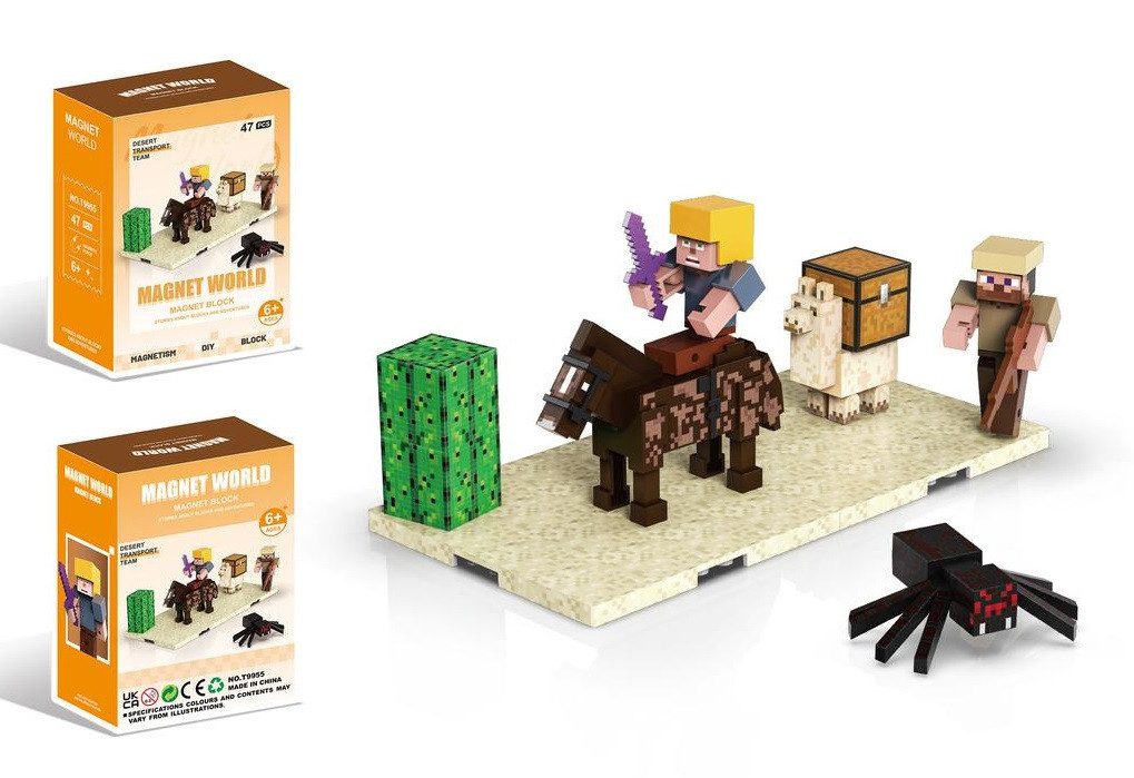 Дитячий магнітний конструктор Magnet World (від 40 будівельних блоків) T9951-T9958 - 4