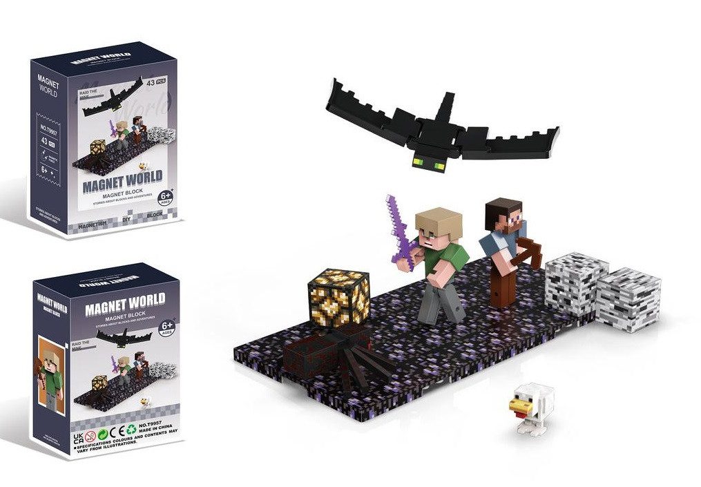 Дитячий магнітний конструктор Magnet World (від 40 будівельних блоків) T9951-T9958 - 2