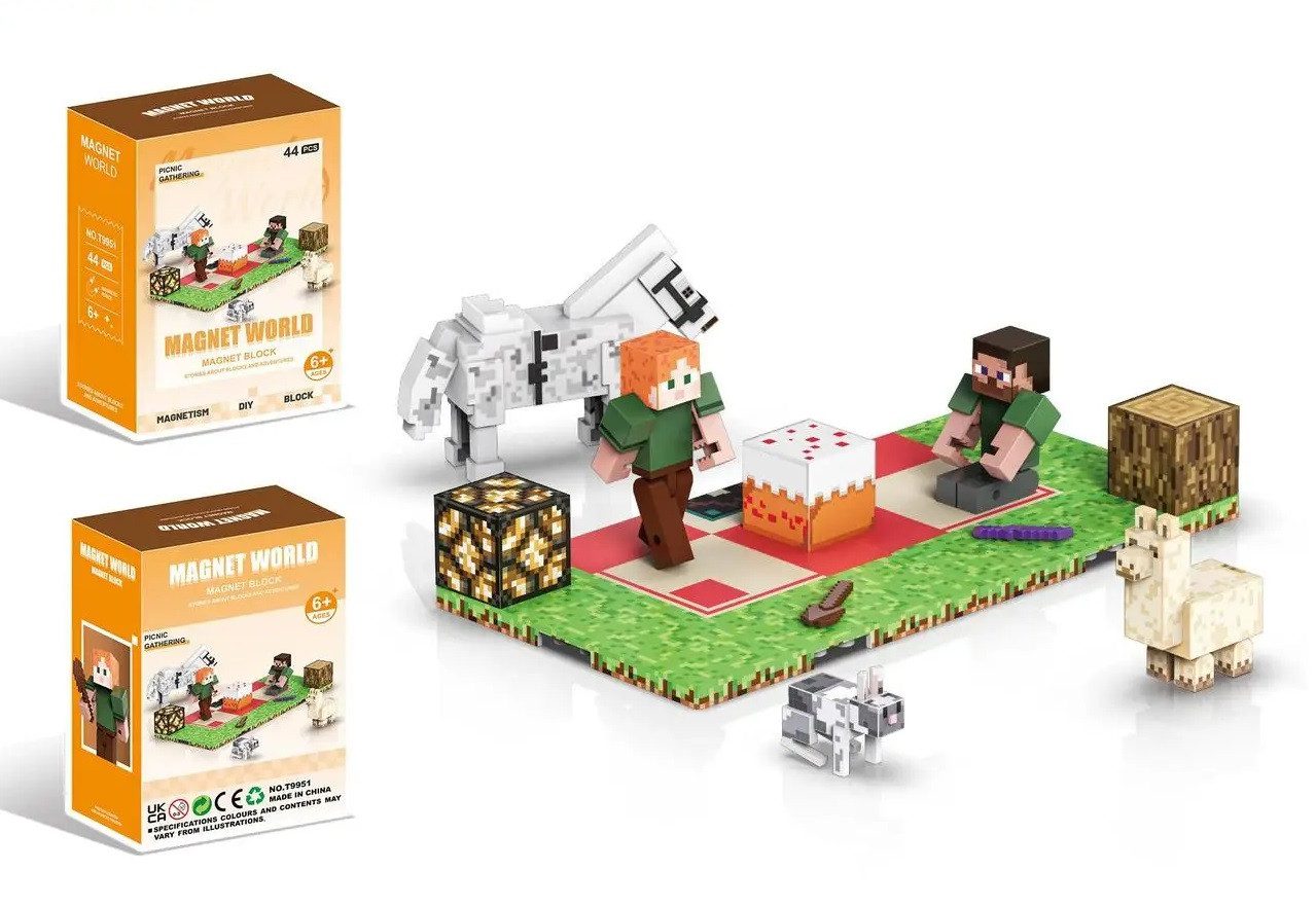 Дитячий магнітний конструктор Magnet World (від 40 будівельних блоків) T9951-T9958 - 3