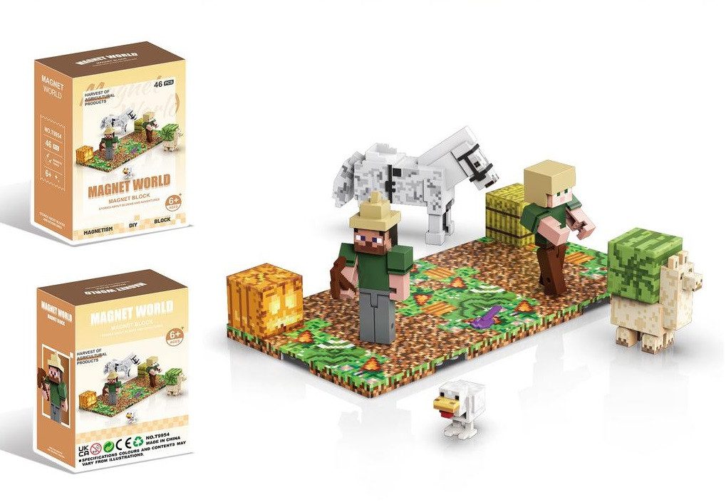 Дитячий магнітний конструктор Magnet World (від 40 будівельних блоків) T9951-T9958 - 7