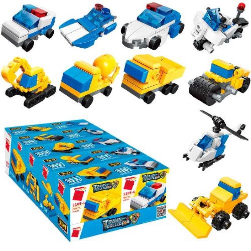 Конструктор блоковий Поліцейський/Будівельний транспорт (30-37 дет.) 2105 - 3