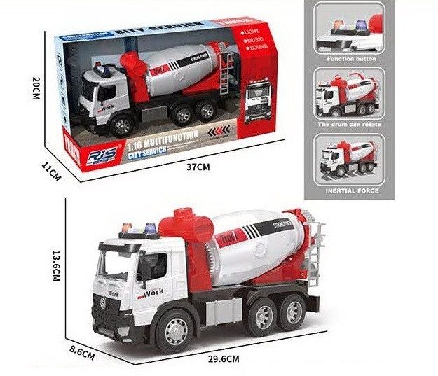 Іграшка інерційний Бетонозмішувач (світло, звук) GX02A - 4