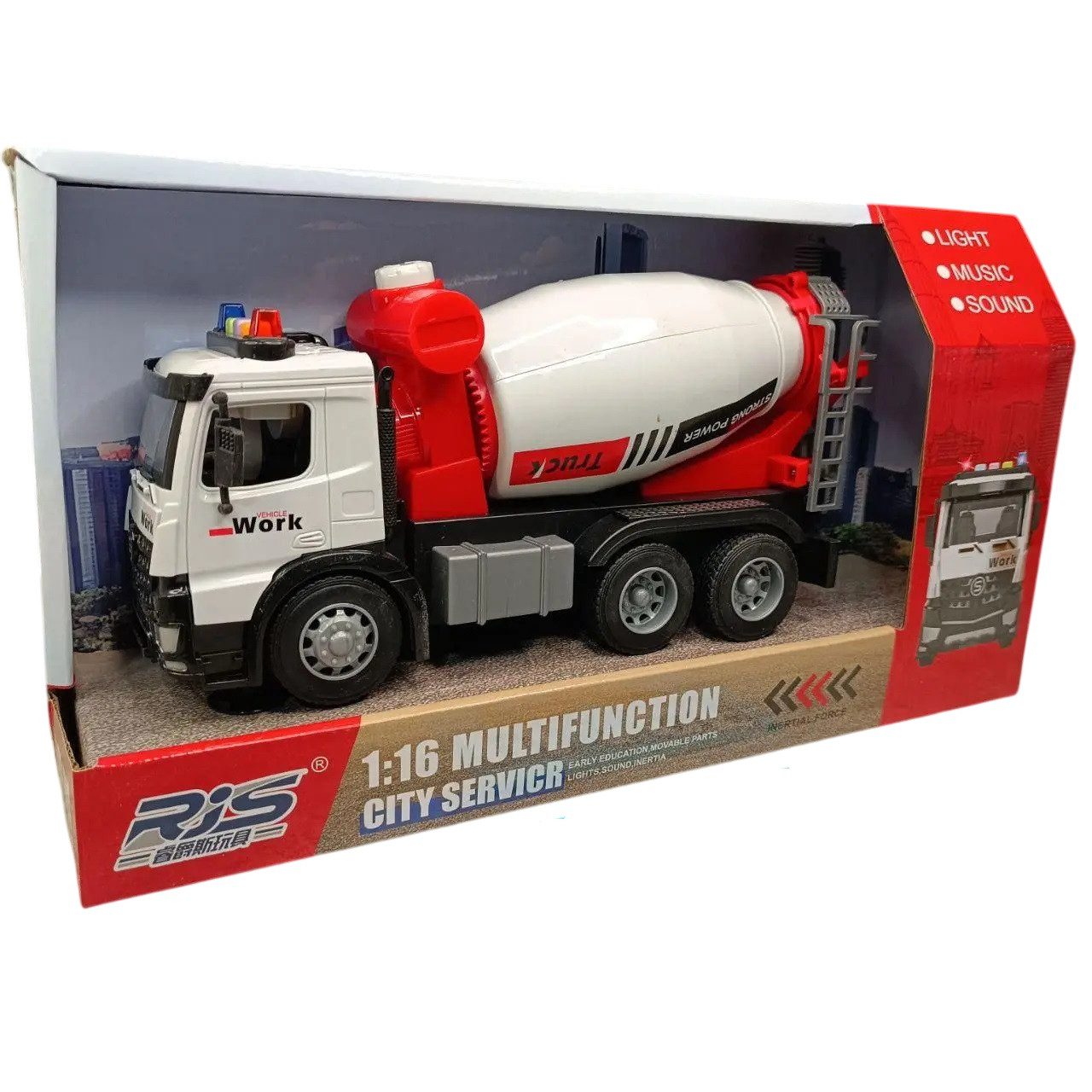 Іграшка інерційний Бетонозмішувач (світло, звук) GX02A - 3