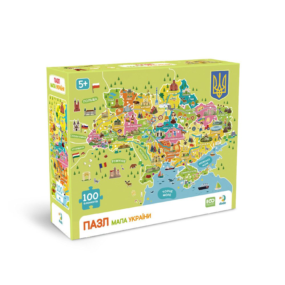 Дитячий пазл Мапа України Dodo (100 елементів) 300706 - 5