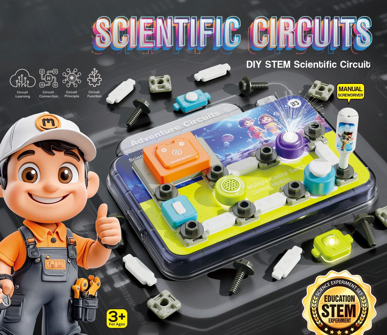 Дитячий електронний конструктор (33 деталі) 77-53 K - 2