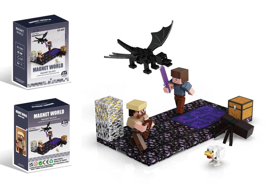 Дитячий магнітний конструктор Magnet World (від 40 будівельних блоків) T9951-T9958 - 9
