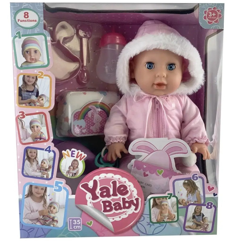 Інтерактивний пупс Yale Baby з пляшечкою та горщиком (35 см) YL1975U/YL1975V - 2