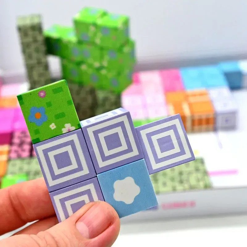 Дитячий магнітний конструктор Блоковий світ (110 деталей) CH 1331 - 3