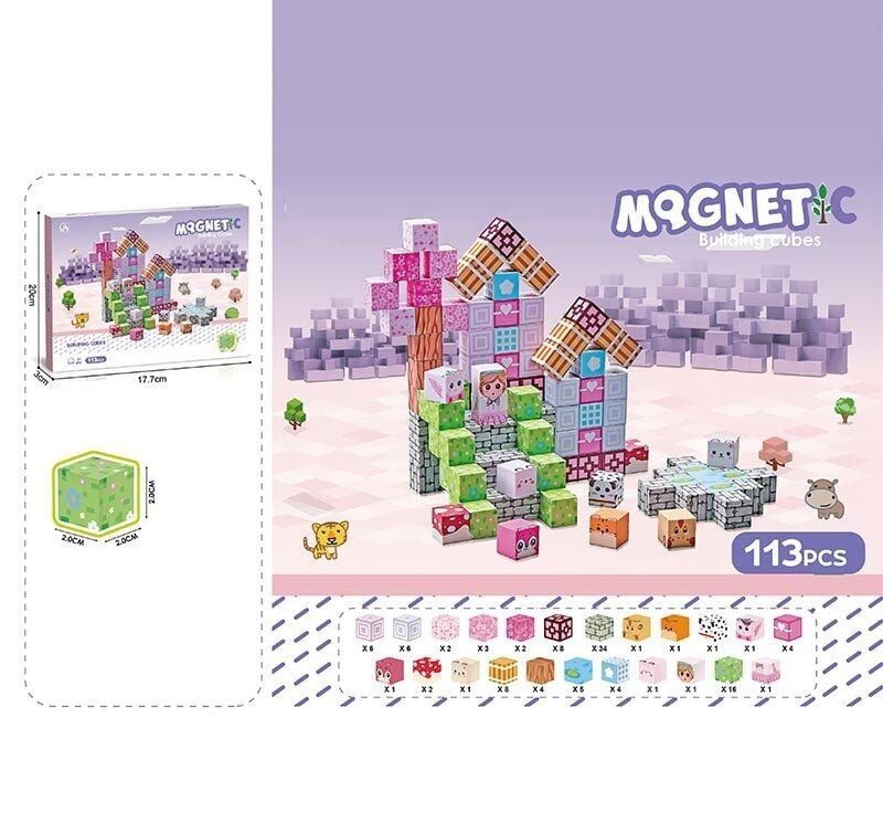 Дитячий магнітний конструктор Блоковий світ (113 деталей) CH 1332 - 5