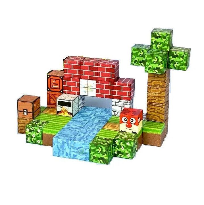 Дитячий магнітний конструктор Блоковий світ (54 елементи) FD 136-45 - 4