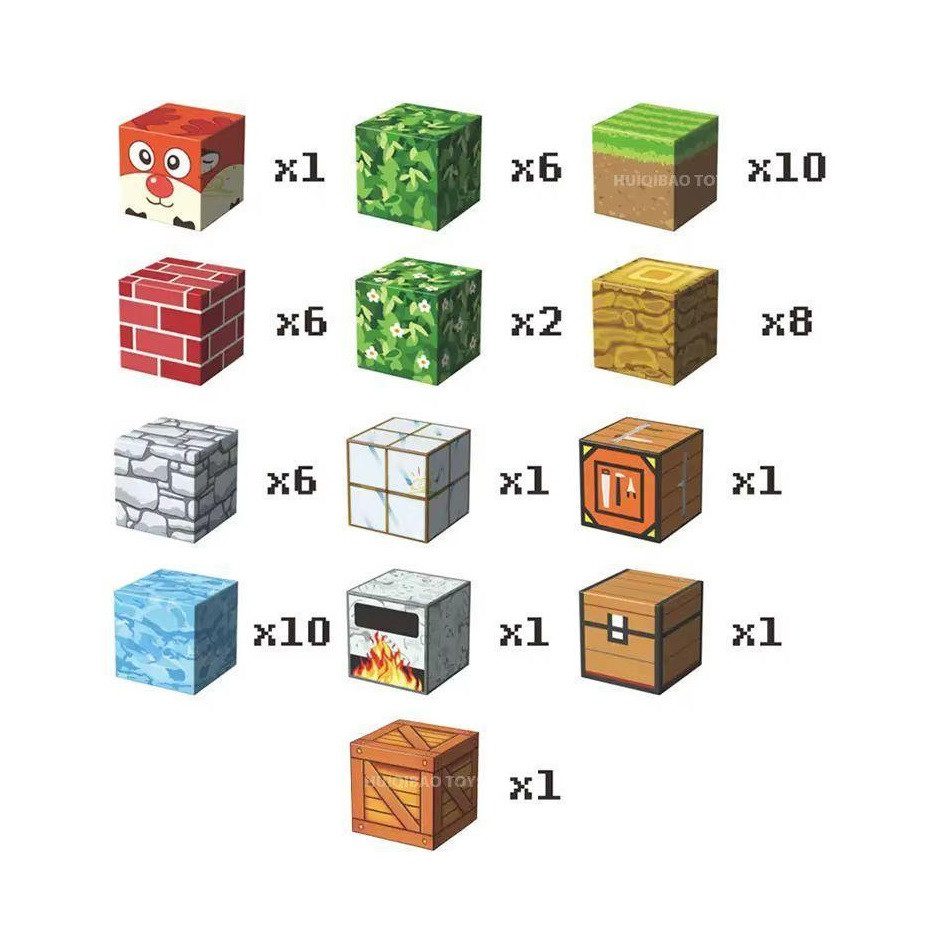 Дитячий магнітний конструктор Блоковий світ (54 елементи) FD 136-45 - 3