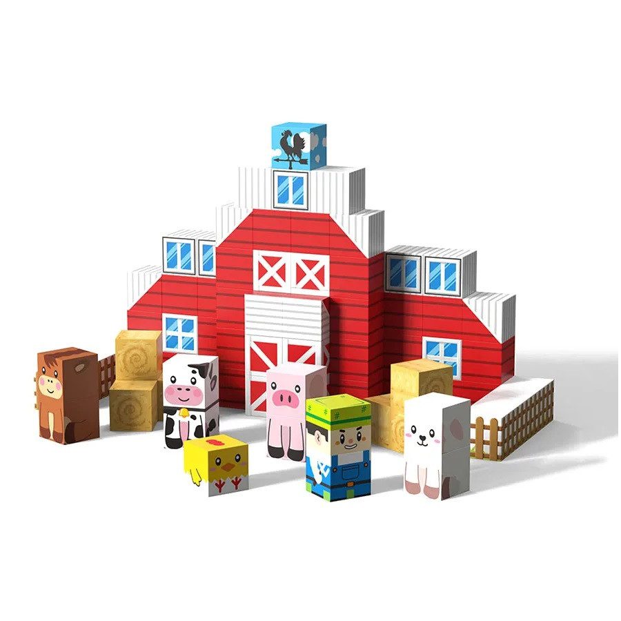 Дитячий магнітний конструктор Блоковий світ (54 елементи) FD 136-51 - 4