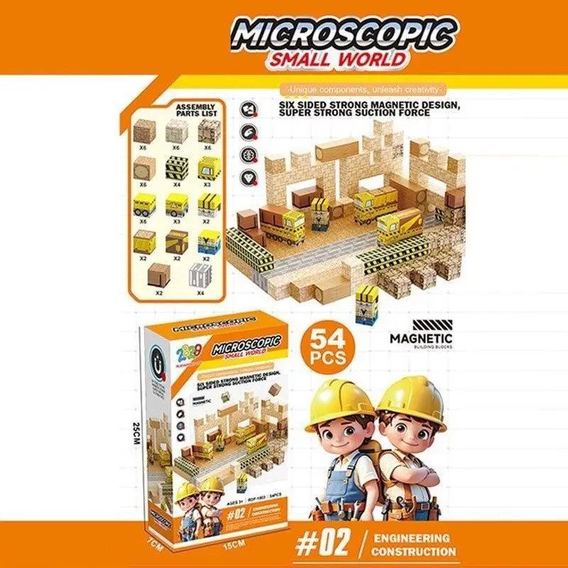 Дитячий магнітний конструктор Microscopic Small World (54 елементи) RDF 1003 - 3
