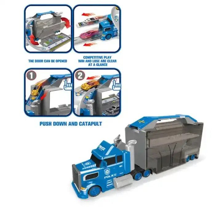 Трейлер 2 в 1 з набором машинок та запуском 