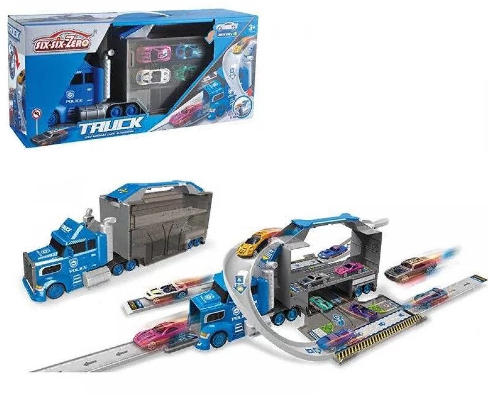 Трейлер 2 в 1 з набором машинок та запуском 