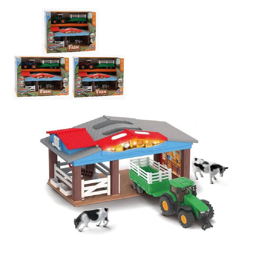 Ігровий набір Ферма (трактор з причепом, тварини, хлів) 0488-1301