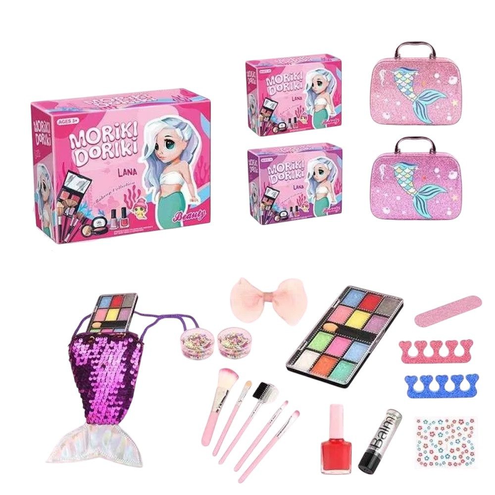 Дитяча косметика у валізі (сумочка, шпилька, тіні, лак, помада) 40010