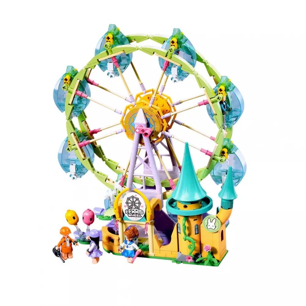 Конструктор Парк розваг/Колесо огляду Metropolis Рожева серія (504 деталі) M38-B1286 - 2