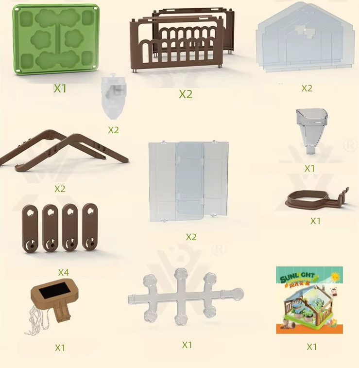 Теплиця для вирощування рослин (набір, сонячна панель, лампа) MBL 313 - 8