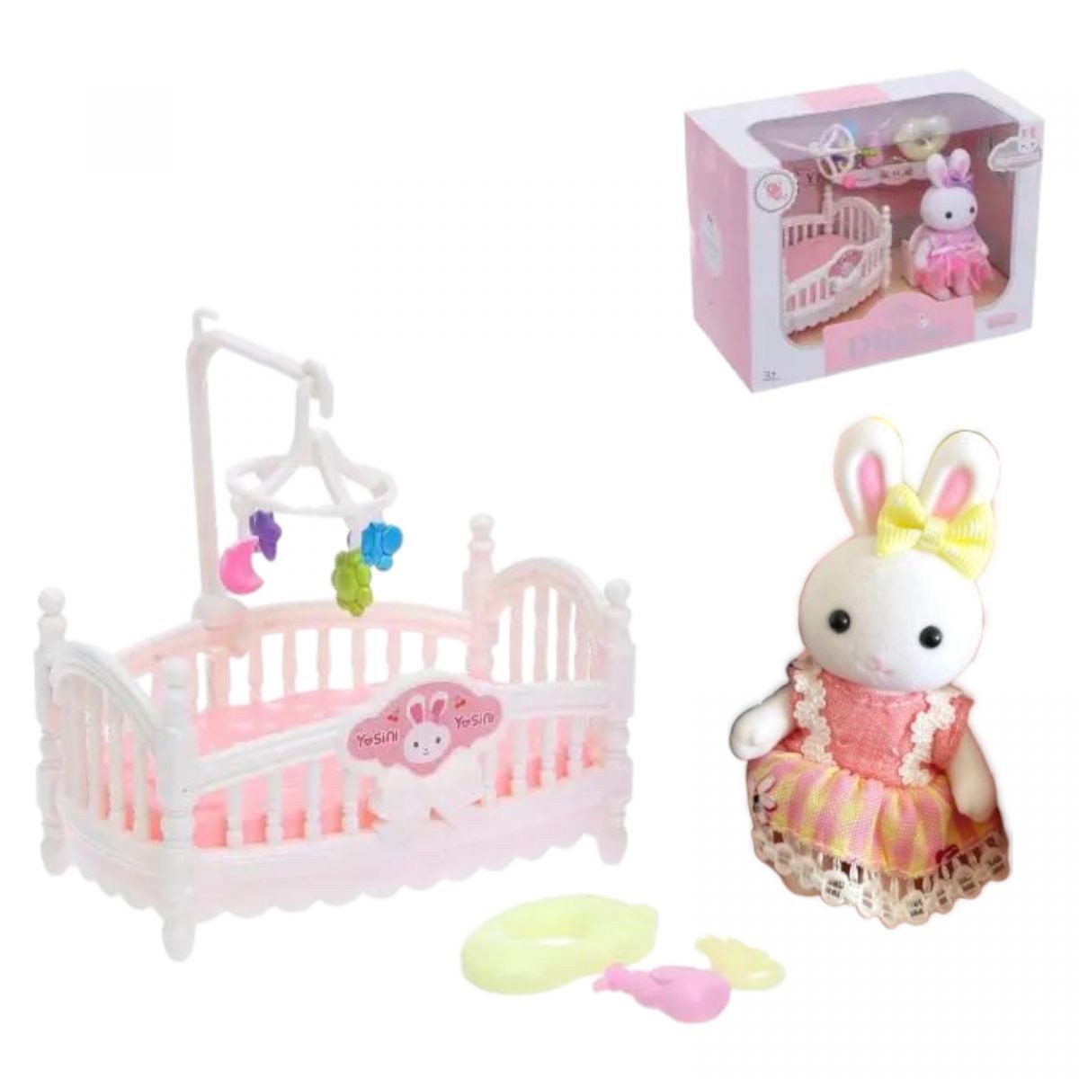 Ігровий набір меблів із флоксовими тваринами (зайчик, колиска) 6621 A-7 - 3