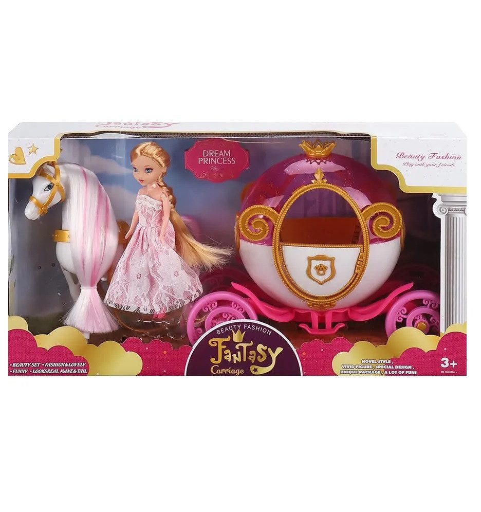 Іграшкова карета з конем та лялькою (15,5 см) 121A - 7