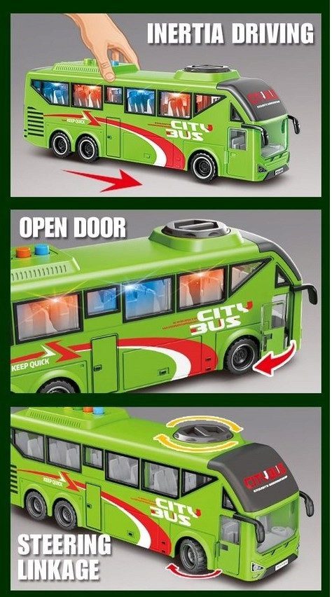 Іграшка музичний міський автобус (1:16, на батарейках) JS 162 - 3