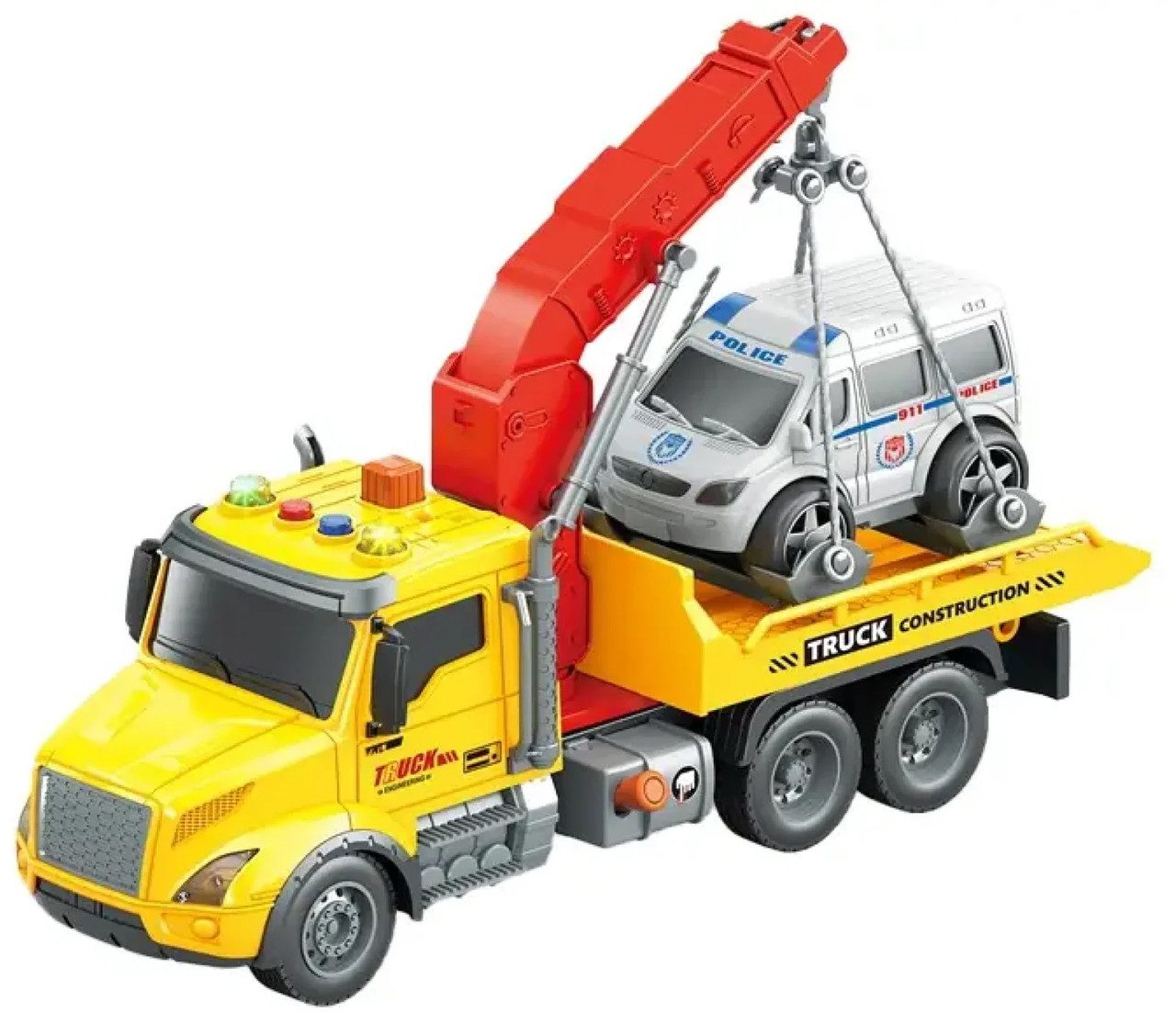 Машинка інерційна Спецтехніка (кран евакуатор з авто, світло, музика) JS 184 - 1