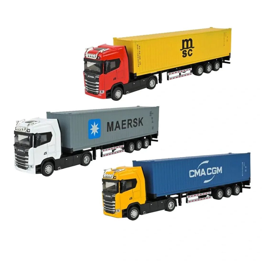 Трейлер вантажівка (машинка на батарейках, метал) АВТОПРОМ AP7540AB - 6