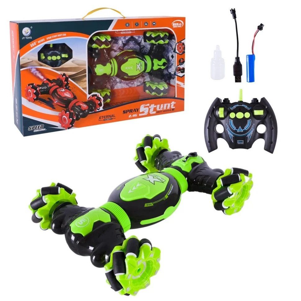 Акумуляторна машинка перевертиш на радіокеруванні (з димом/парою) JT376 - 7