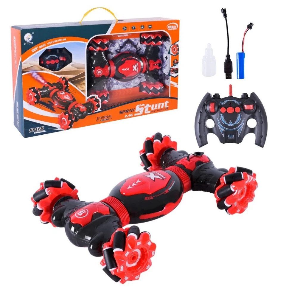 Акумуляторна машинка перевертиш на радіокеруванні (з димом/парою) JT376 - 4