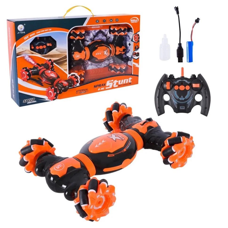 Акумуляторна машинка перевертиш на радіокеруванні (з димом/парою) JT376 - 2