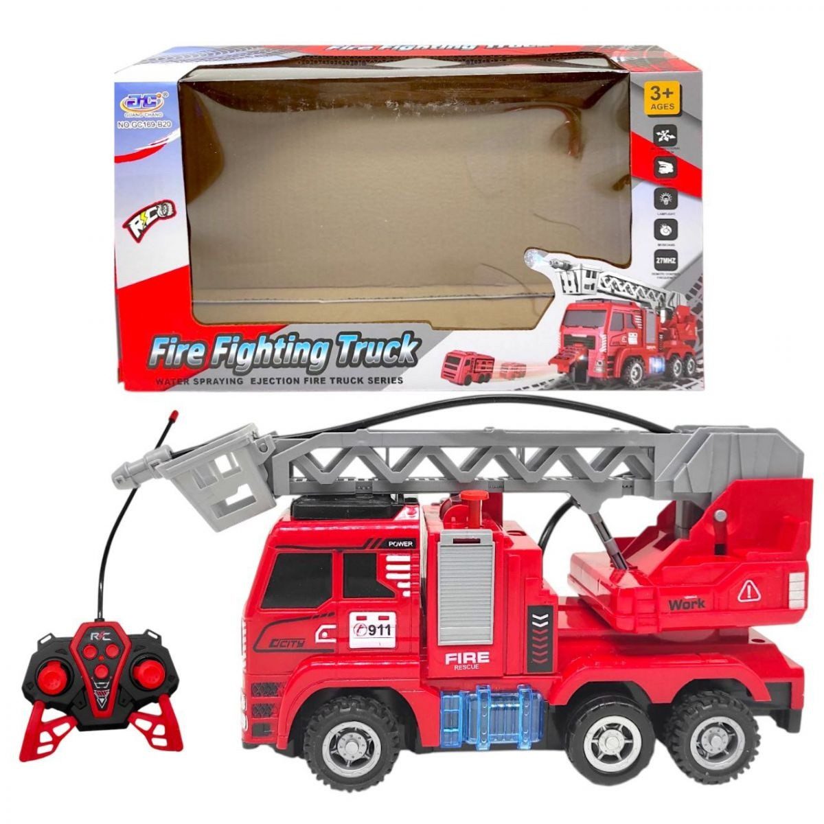 Пожежна машина на радіокеруванні (з катапультою, бризкає водою) GC169-B20 - 7