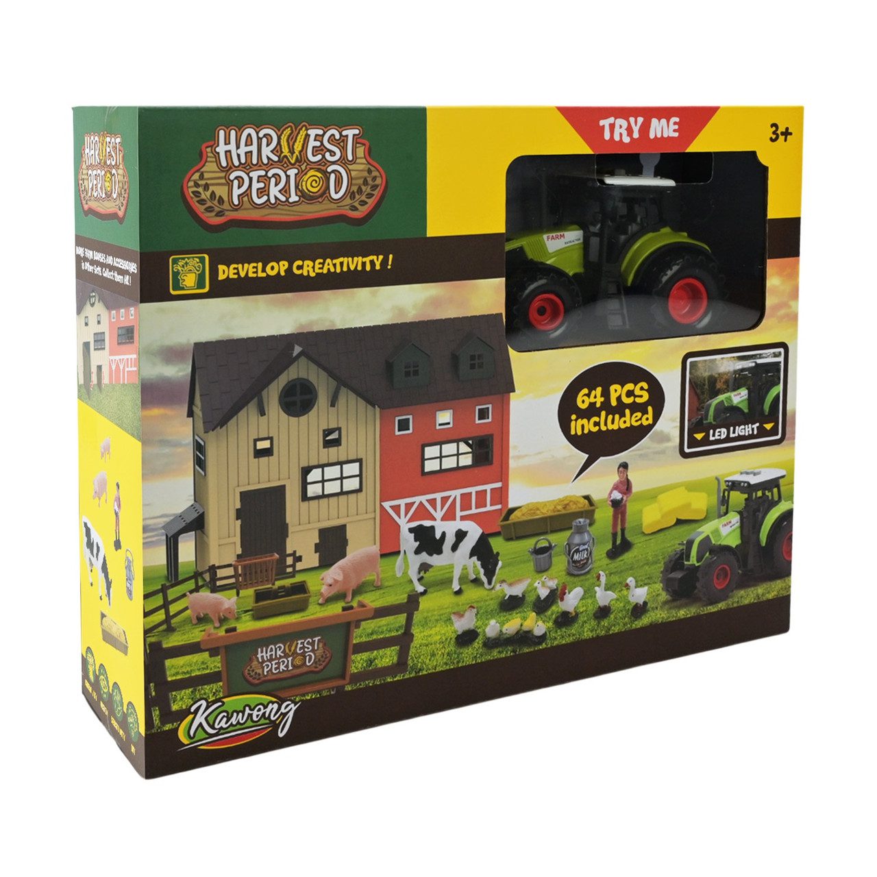 Іграшковий набір Ферма (трактор з причепом, тварини, хлів) 550-5K - 4