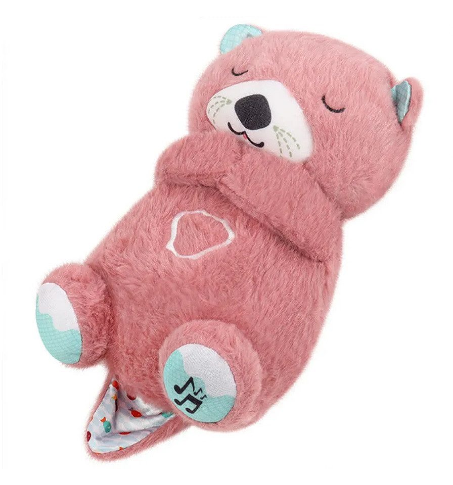 М'яка іграшка нічник із функцією дихання Видра (світло, музика) 853-1 - 2