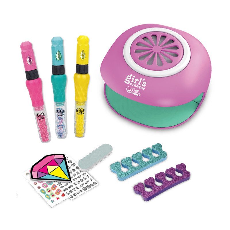 Дитячий набір для манікюру (лаки, лампа, наліпки) MBK-522 - 2