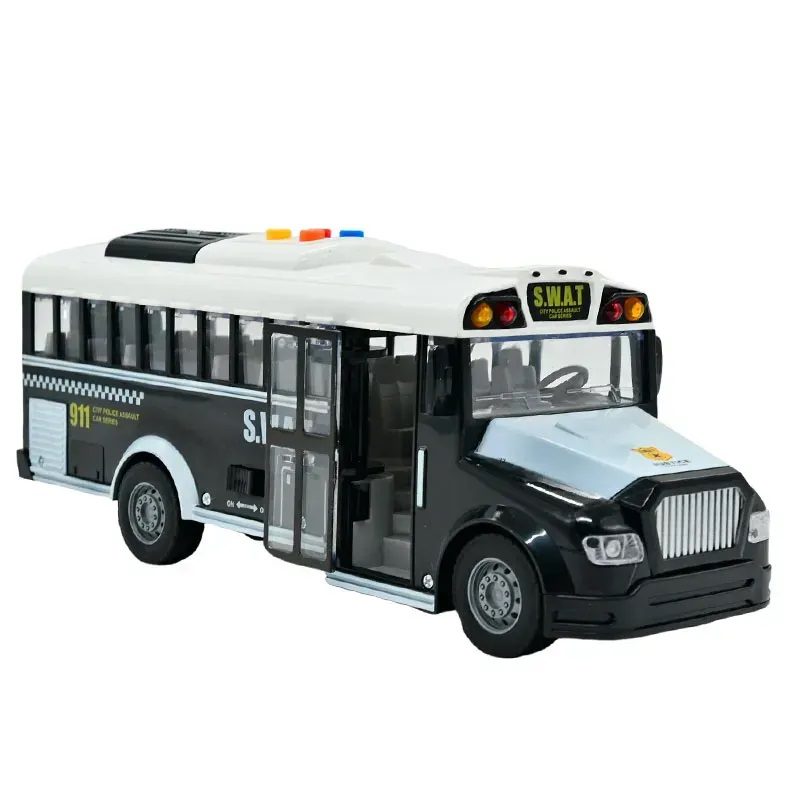 Іграшка автобус поліцейський (інерційний, на батарейках) JS 125 A - 4