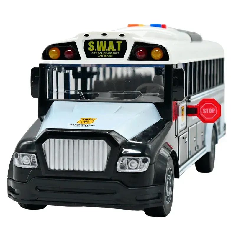 Іграшка автобус поліцейський (інерційний, на батарейках) JS 125 A - 5