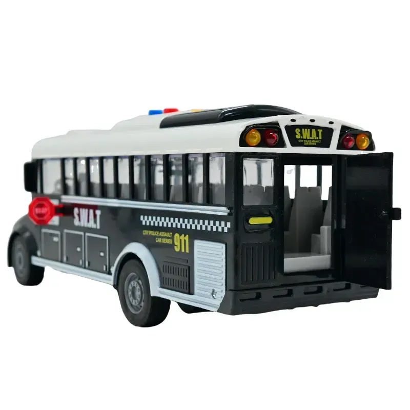 Іграшка автобус поліцейський (інерційний, на батарейках) JS 125 A - 6