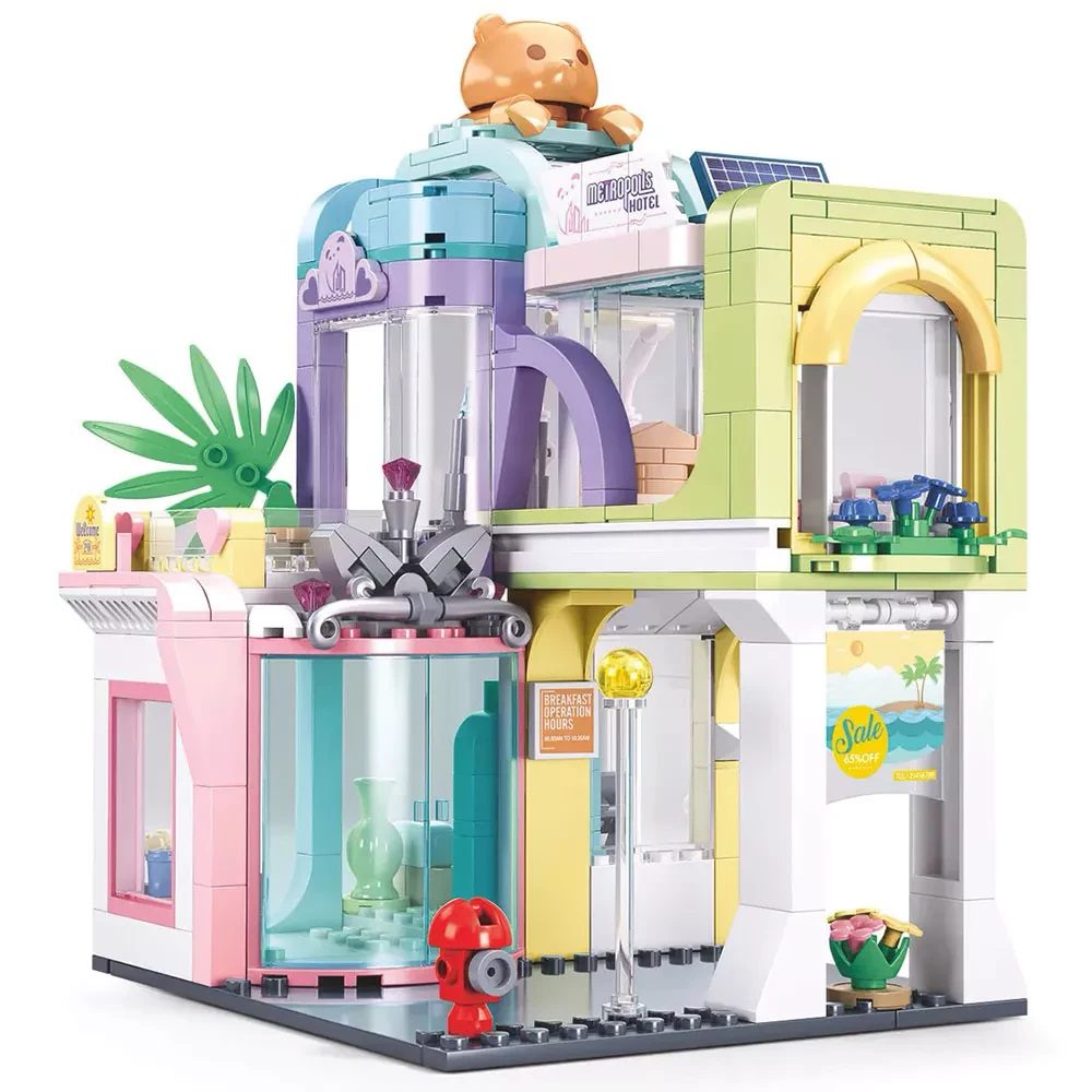 Конструктор Готель Metropolis Рожева серія (435 деталей) M38-B1267 - 3